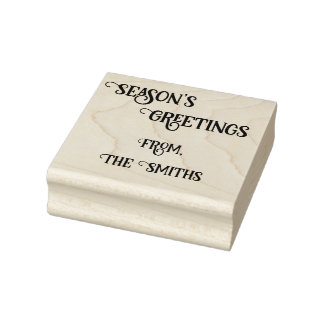 Carimbo De Borracha Season's Greetings Rubber Stamp