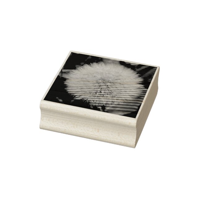 Carimbo De Borracha Seeding Dandelion Flower Wood Art Stamp (Carimbo)