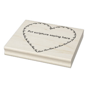 Carimbo De Borracha Sei que Jesus conhece a paz, o coração do quadro 2