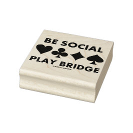 Carimbo De Borracha Seja Social Jogue Bridge Quatro Naipes Conselho