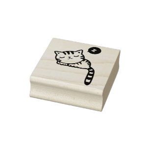 Carimbo De Borracha selo da arte do gatinho do sono
