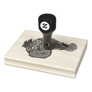 Carimbo De Borracha Selo da galinha de Silkie