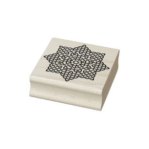 Carimbo De Borracha selo de arte celta knot star