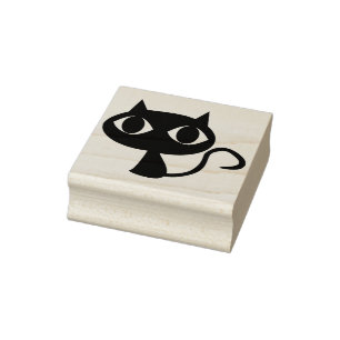 Carimbo De Borracha selo de arte de abstrato cat