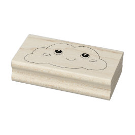Carimbo De Borracha Selo de Arte de Nuvem Sorridente Fofo Kawaii