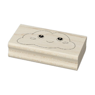 Carimbo De Borracha Selo de Arte de Nuvem Sorridente Fofo Kawaii