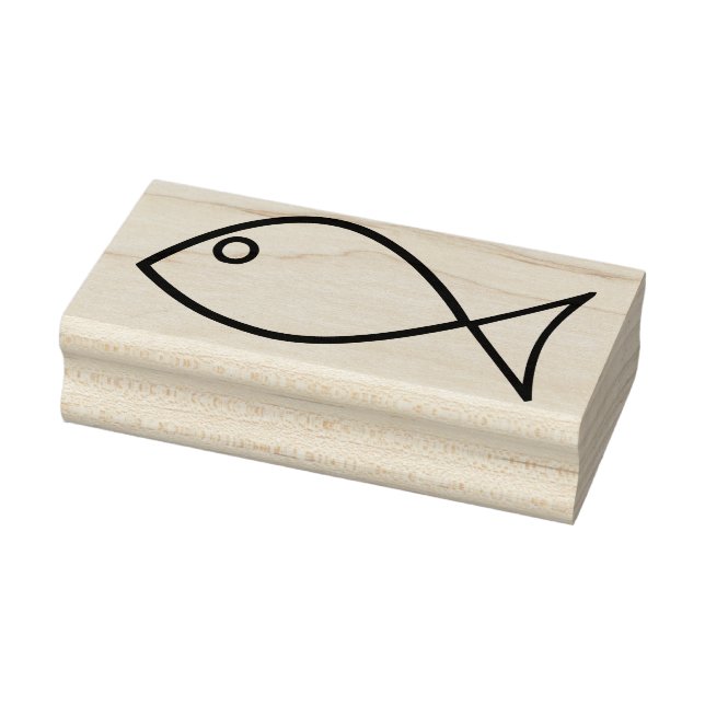 Carimbo De Borracha selo de arte de peixe jesus (Carimbo)