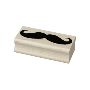 Carimbo De Borracha selo de arte do bigode de guiador