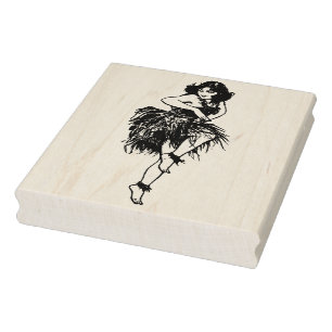 Carimbo De Borracha Selo de borracha da arte do dançarino havaiano