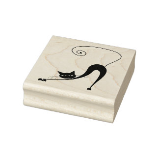 Carimbo De Borracha Selo de Borracha Personalizado Gato Preto Scrappy 