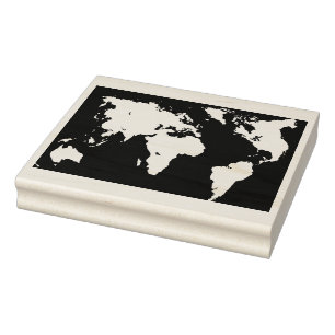 Carimbo De Borracha Selo de Design de Continente de Mapa Mundial