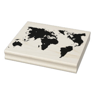 Carimbo De Borracha Selo de Design de Continente de Mapa Mundial
