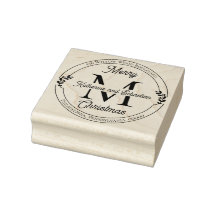 Selo de Endereço de Retorno do Monograma Elegante 