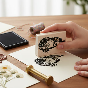 Carimbo De Borracha Selo Silhueta do Cristo Sagrado