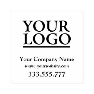 Carimbo De Borracha Seu logotipo, nome comercial, site, telefone
