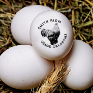 Carimbo De Borracha Seu nome de Fazenda com frango Brahma
