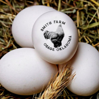 Carimbo De Borracha Seu nome de Fazenda com frango Brahma