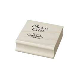 Carimbo De Borracha She's a catch bachelorette weekend name blue date 