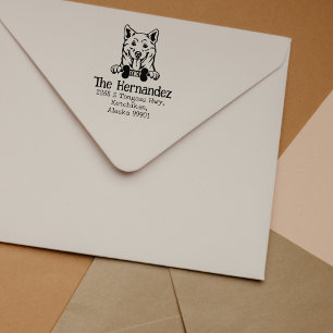 Carimbo De Borracha Shiba Inu Dog, Endereço De Retorno Personalizado,