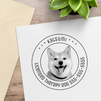 Carimbo De Borracha Shiba Inu Dog Pet Round