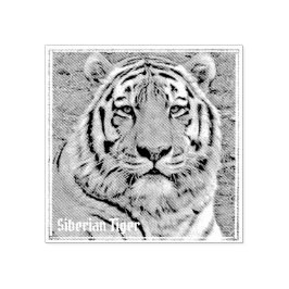 Carimbo De Borracha Siberian Tiger ラバースタンプ