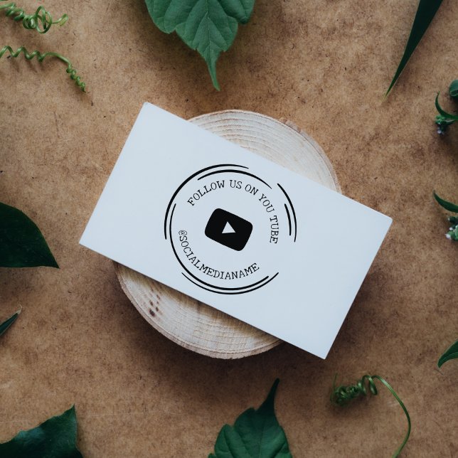 Carimbo De Borracha Siga-nos no YouTube, Mídia Social (Criador carregado)