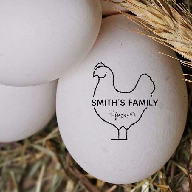 Carimbo De Borracha Silhueta de frango personalizada Miniselo de ovos (Criador carregado)