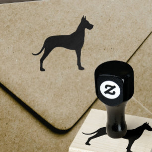 Carimbo De Borracha Silhueta de great dane
