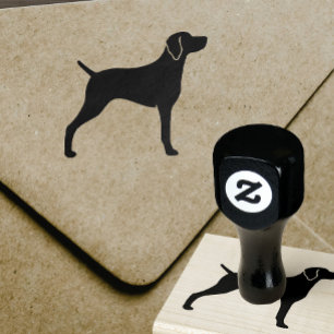 Carimbo De Borracha Silhueta de Weimaraner