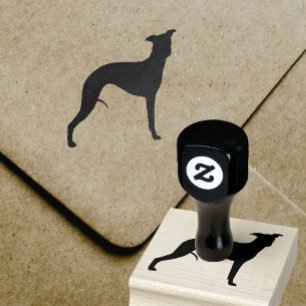 Carimbo De Borracha Silhueta de Whippet