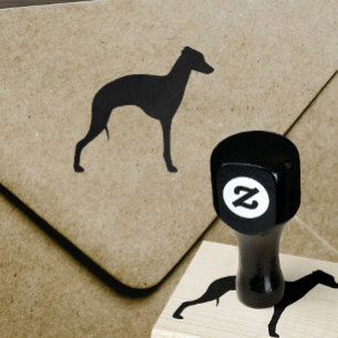 Carimbo De Borracha Silhueta do galgo italiano