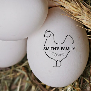 Carimbo De Borracha Sillhoute de frango personalizado Minibhaço de ovo