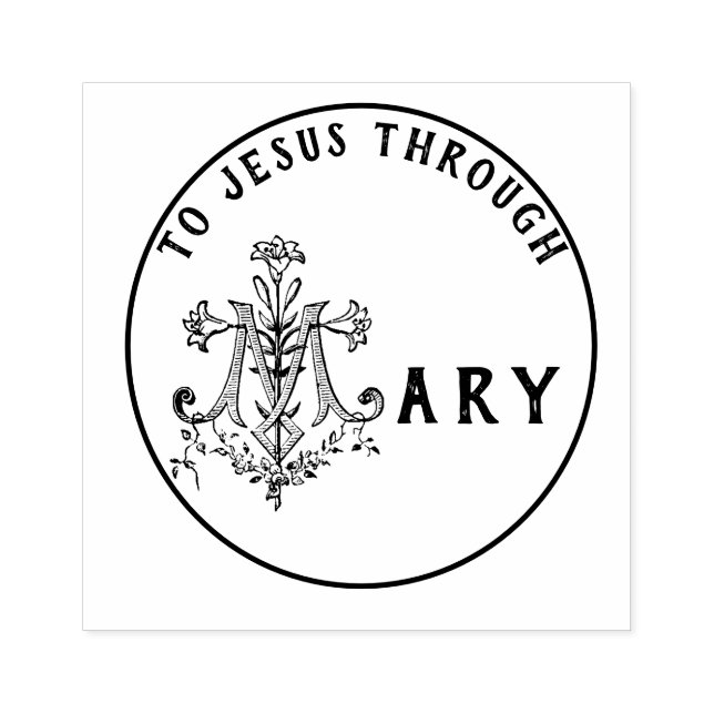 Carimbo De Borracha Símbolo Católico de Mary Marian (Impressão)