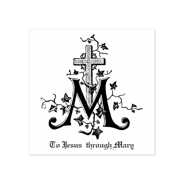 Carimbo De Borracha Símbolo Católico de Mary Marian (Impressão)