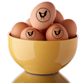 Carimbo De Borracha Símbolo de amor de ovo de frango fresco de Fazenda