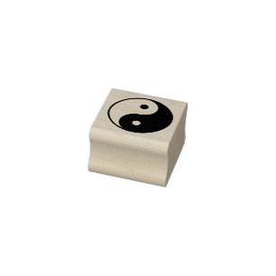 Carimbo De Borracha Símbolo Yin Yang