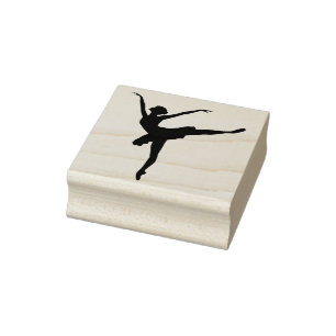 Carimbo De Borracha Simple Ballerina Silhouette