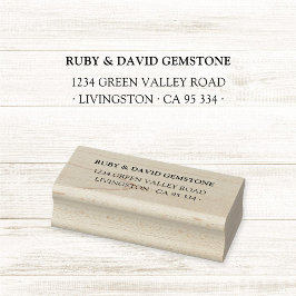 Carimbo De Borracha Simple Classic Typography Custom Return Address