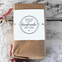 Carimbo De Borracha Simple Handmade with love Ring 