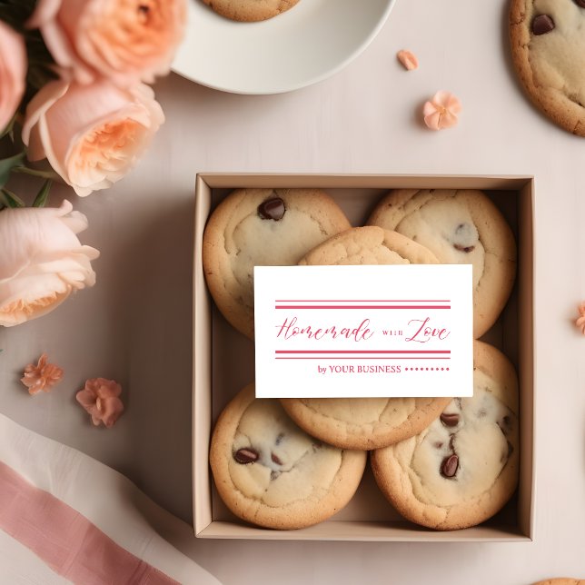 Carimbo De Borracha Simple Personalized Homemade with Love Caligraphy (Simple Personalized Homemade with Love Calligraphy.)