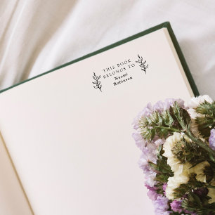 Carimbo De Borracha Simples Clássico Deixa A Biblioteca Do Nome Person