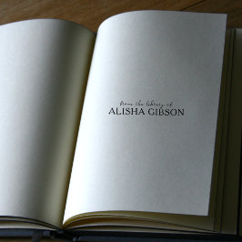 Carimbo De Borracha Simples da Biblioteca de... Livro