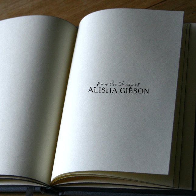 Carimbo De Borracha Simples da Biblioteca de... Livro (Criador carregado)