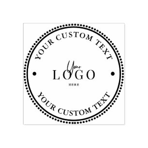 Carimbo De Borracha Simples endereço de devolução do Monograma Minimal