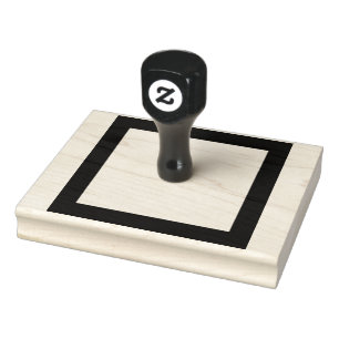 Carimbo De Borracha Simples Esvaziado 4" Quadrado Mesmo Limite Mais Es