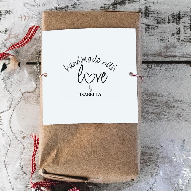 Carimbo De Borracha Simples feito à mão com amor, personalizado (Criador carregado)