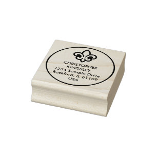 Carimbo De Borracha Simplesmente Símbolo / Ícone - flor-de-lis / LÍRIO