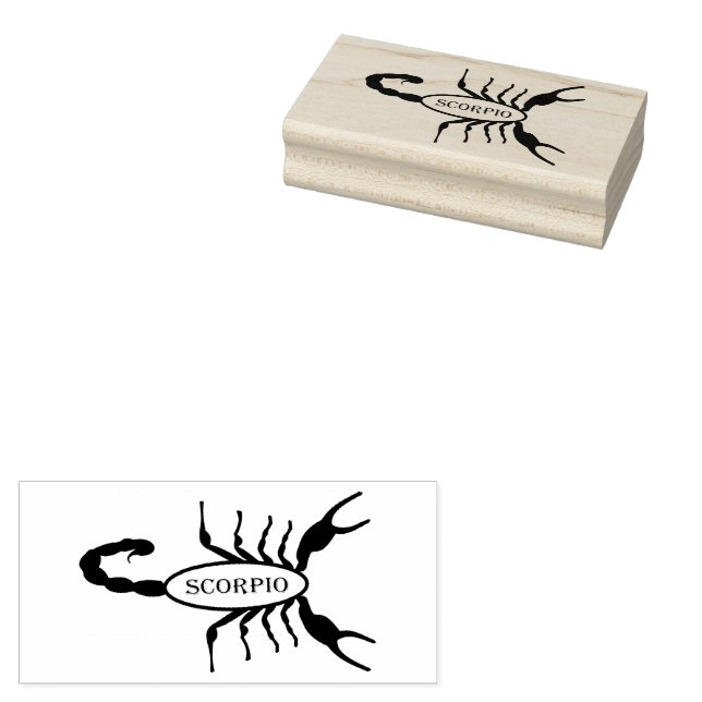 Carimbo De Borracha Sinal de Estrela Scorpion Preta (Carimbado)