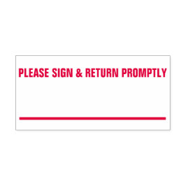 Carimbo de Borracha "SINAL E DEVOLVER IMEDIATAMENT