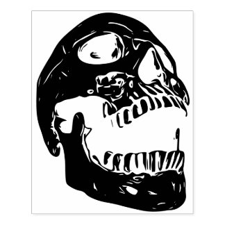Carimbo De Borracha Skull - der Schrei